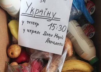 Potravinová pomoc lidem z Ukrajiny na Třeboňsku