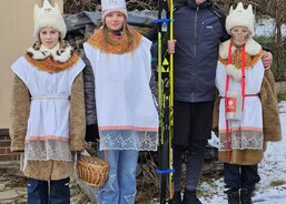 Přeseka koledníci potkali lyžaře